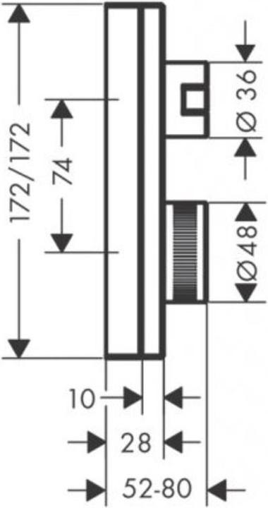 Produktbild Axor Edge Thermostat Unterputz mit Absperrventil, Diamantschliff