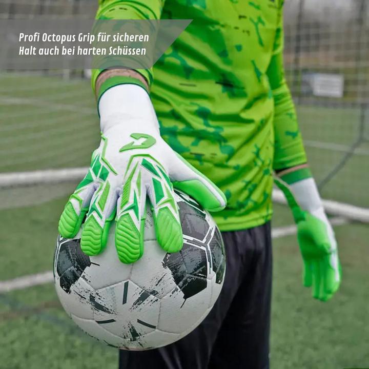 Actual product image Catch & Keep Fussballhandschuhe ViVor Freaky Green Gr. 7 Torwart Goalie Handschuhe (7)