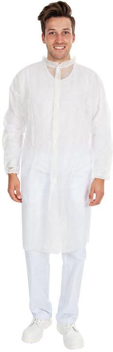 Hygonorm Visitor coat LIGHT with press studs, white, M (Hearing protection replacement pads)