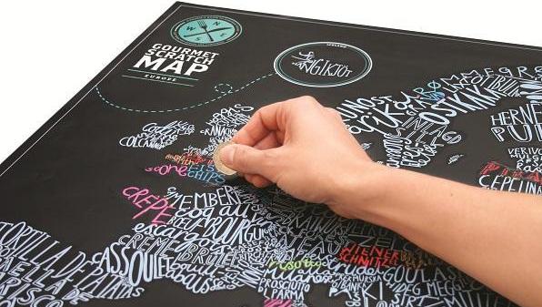 Produktbild Luckies Scratch Map Gourmet Europa (60 x 80 cm)