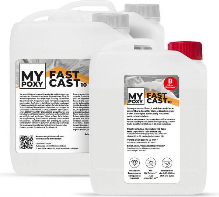 Produktbild MyPoxy Epoxidharz FastCast 10 – Giess-, Laminier- und Deckschichtharz