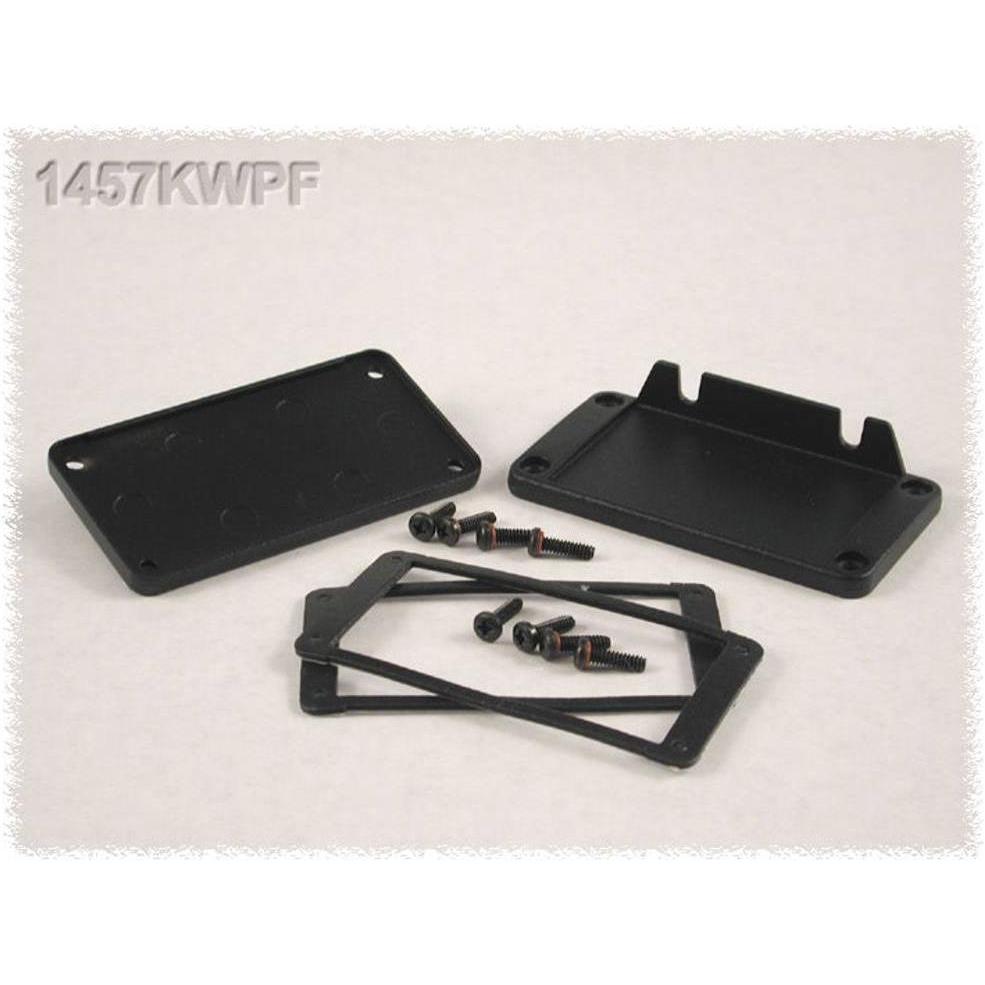 Hammond Endplatte ohne Flansch (L x B (Gehäuse), Elektronikzubehör + Gehäuse, Schwarz