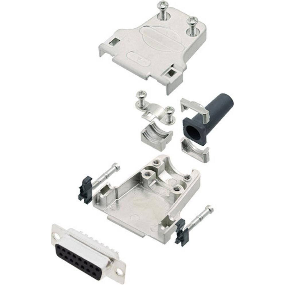 Amphenol L17DTZF09-RG+L77SDE09S D-SUB Buchsenleisten-Set 180 ° Polzahl (num): 9, Elektronikkabel + Stecker, Silber