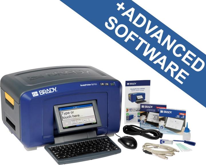 Brady S3700-WB-QZ-SFIDS, S3700 Imprimante de plaques et d'étiquettes mono/multicolore avec clavier,