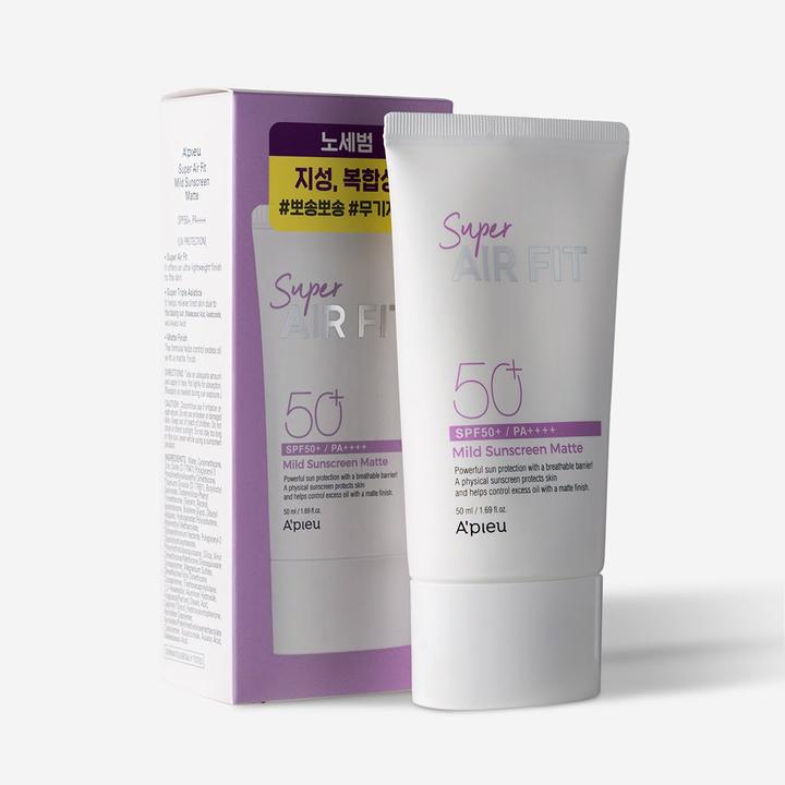 Actual product image A'Pieu Apieu Super Air Fit Mild Sunscreen (Suntan cream, SPF 50+, 50 ml)
