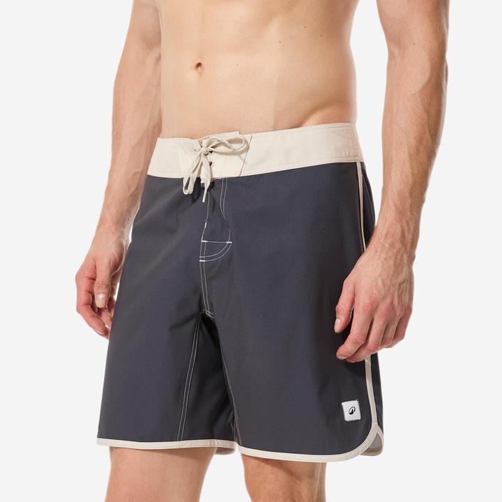 Produktbild Decathlon Boardshorts Herren 500 Sober mittellang mit Muster Polyester (54)