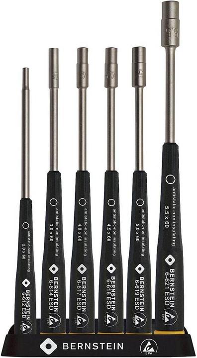 Actual product image Bernstein ESD screwdriver set 6 pieces (External hexagon)