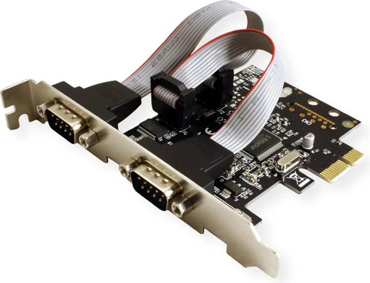 Actual product image Value PCI Express card, serial RS232, D-Sub 9, 2 ports