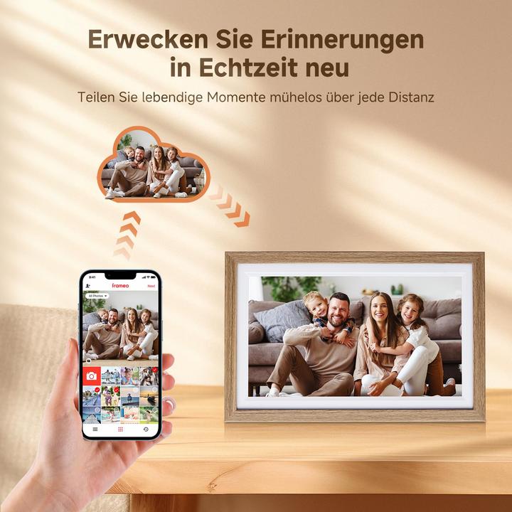 Actual product image Rollei Digitaler Bilderrahmen Smart Frame WiFi 152 Holzoptik Eiche (15.60", 1920 x 1080 pixels)