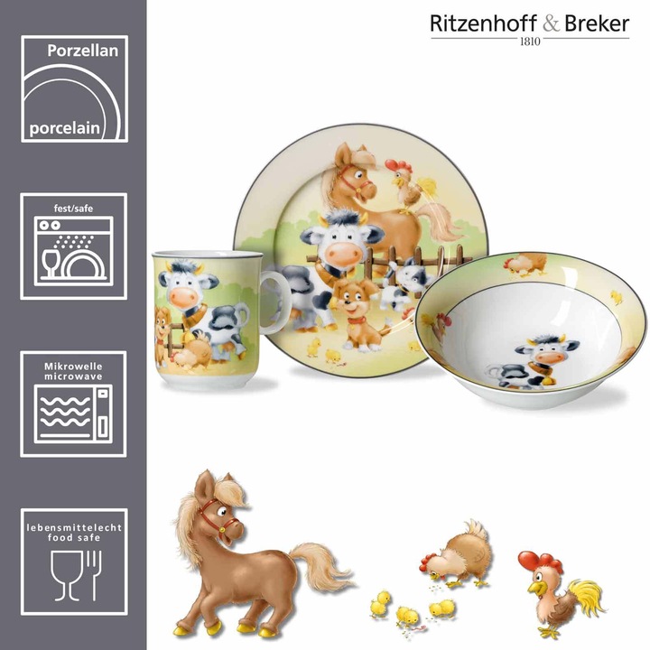 Produktbild Ritzenhoff & Breker Hoftiere Kindergeschirr mit Besteck