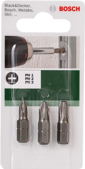 Actual product image Bosch Zubehör Cross-recess bit PH 1, PH 2, P (Cross Phillips PH M1, Cross Phillips PH M2, Cross Phillips PH M3)