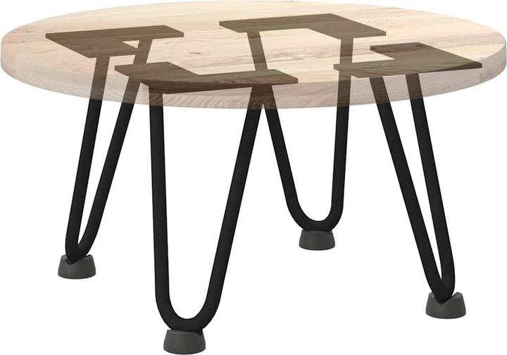 Produktbild vidaXL Haarnadelbeine 4 Stk. Schwarz 30 cm Massivstahl Hairpin Tischbein