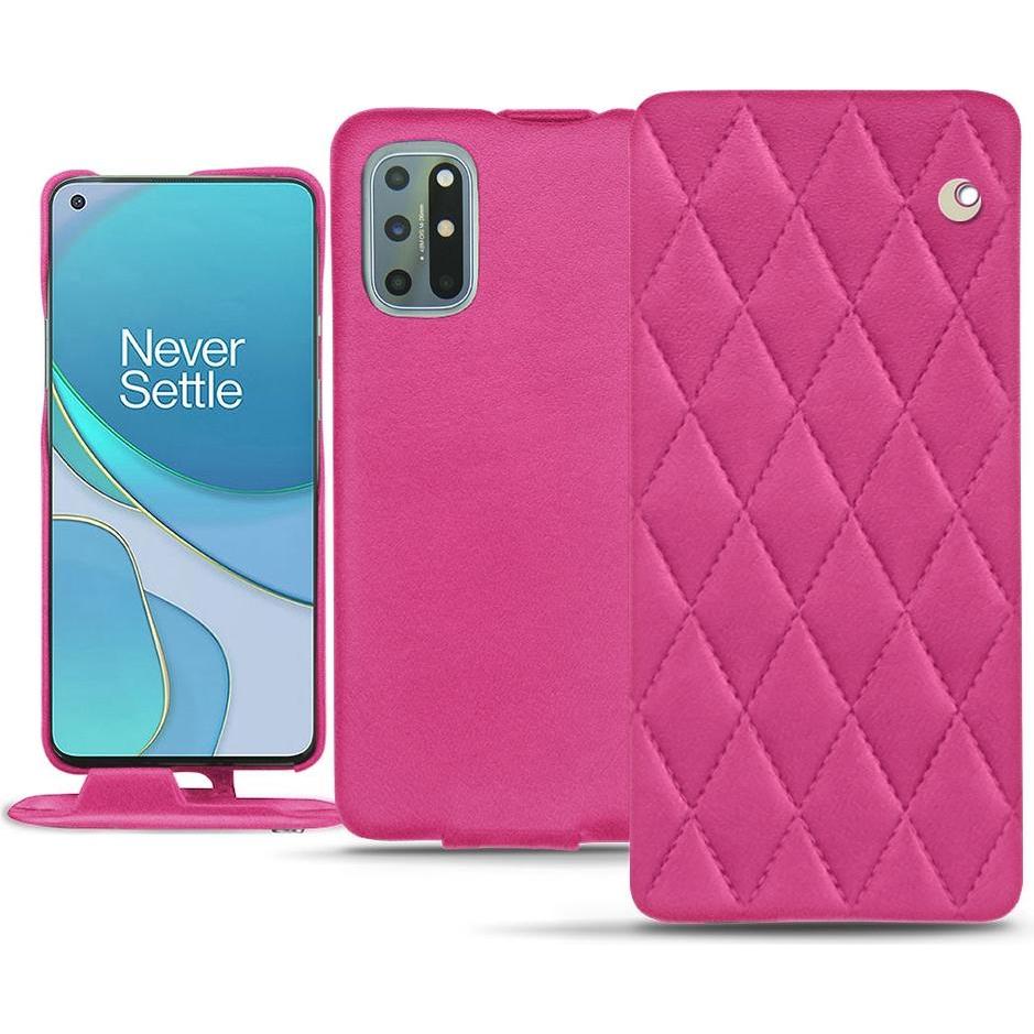 Noreve Lederschutzhülle vertikal (OnePlus 8T), Smartphone Hülle, Rosa