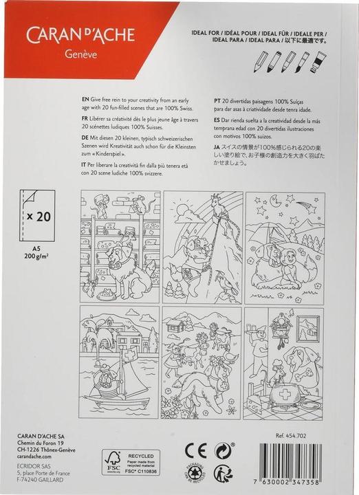 Actual product image Caran d'Ache Swiss Explorer Malbuch