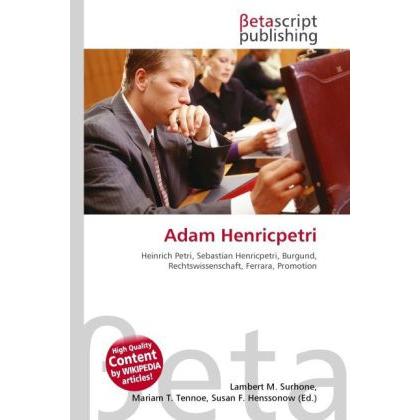 Adam Henricpetri, Fachbücher