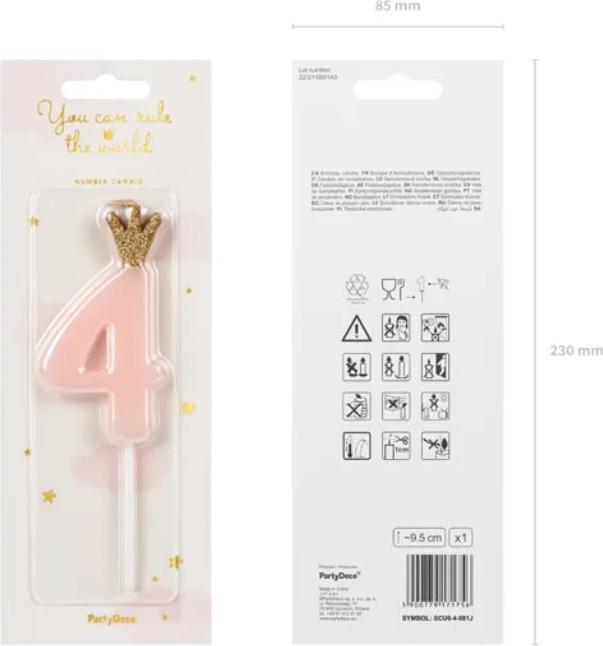 Produktbild Partydeco Zahl 4 (1 x)