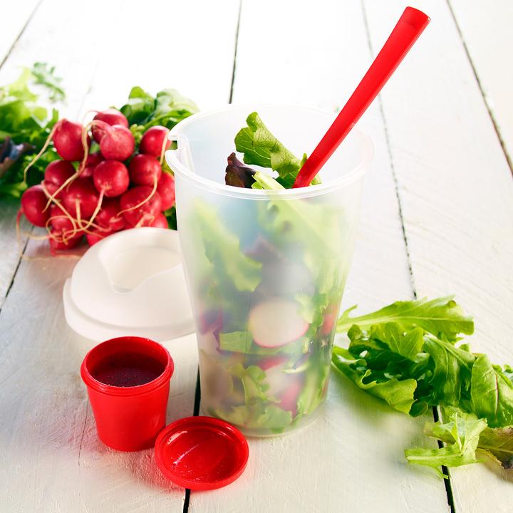 Actual product image Rosenstein & Söhne Salad to go cup with dressing container & fork