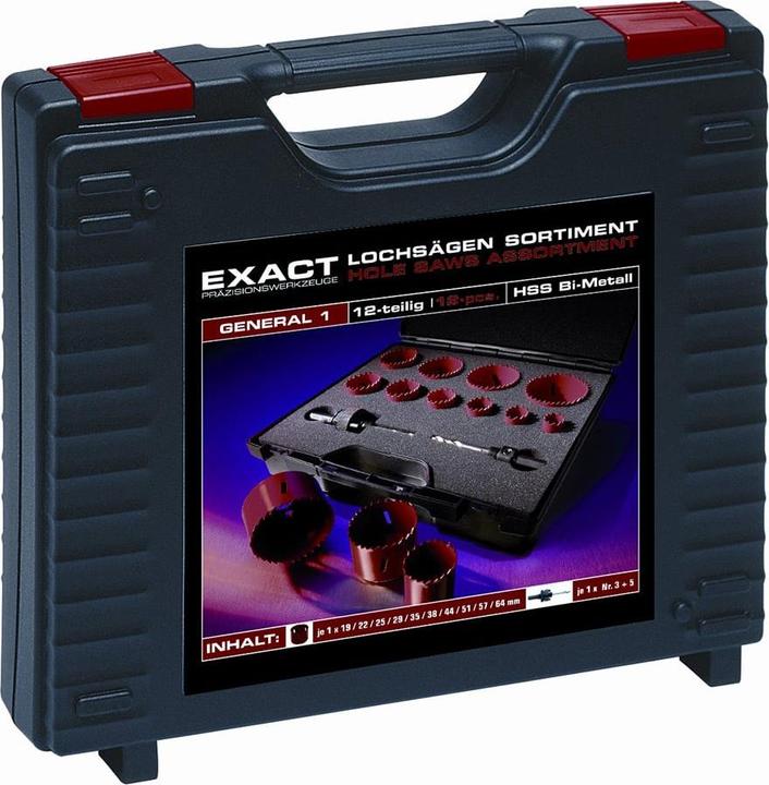 Produktbild Exact 06085 Eventus Bi-Metall Lochsägen General-Sortiment 2 in Kunststoffkoffer