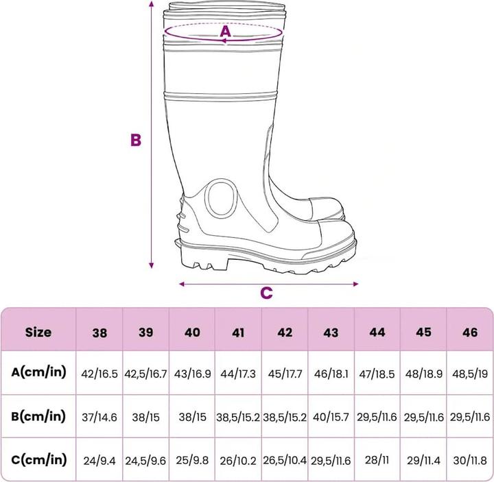 Actual product image vidaXL Gummistiefel (39)