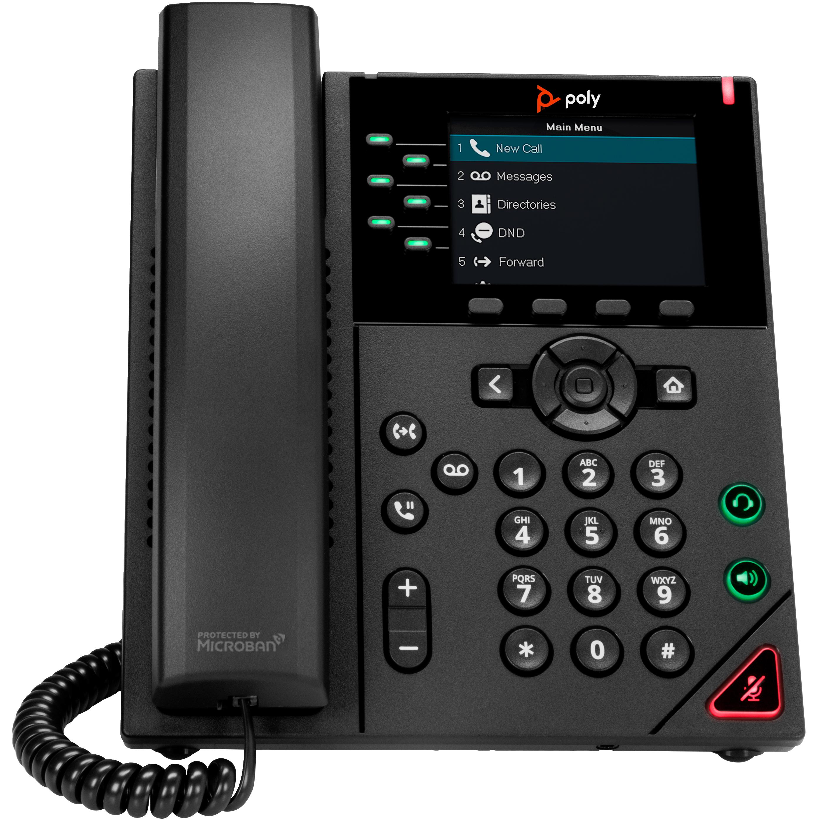 HP Poly VVX 350 6-IP PH PoE-e, Telefon, Schwarz