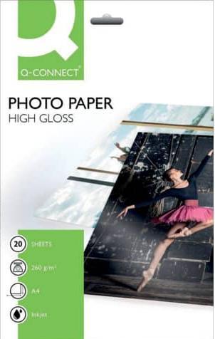 Produktbild Q-Connect Inkjet Fotopapier, high-gloss (260 g/m², A4, 20 Stk.)