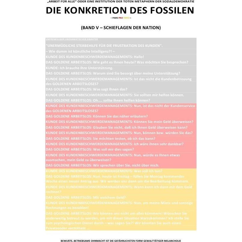 Die Konkretion Des Fossilen / Die Konkretion Des Fossilen - 'Arbeit Für Alle' Oder Eine Institution, Schulbücher von Soz...
