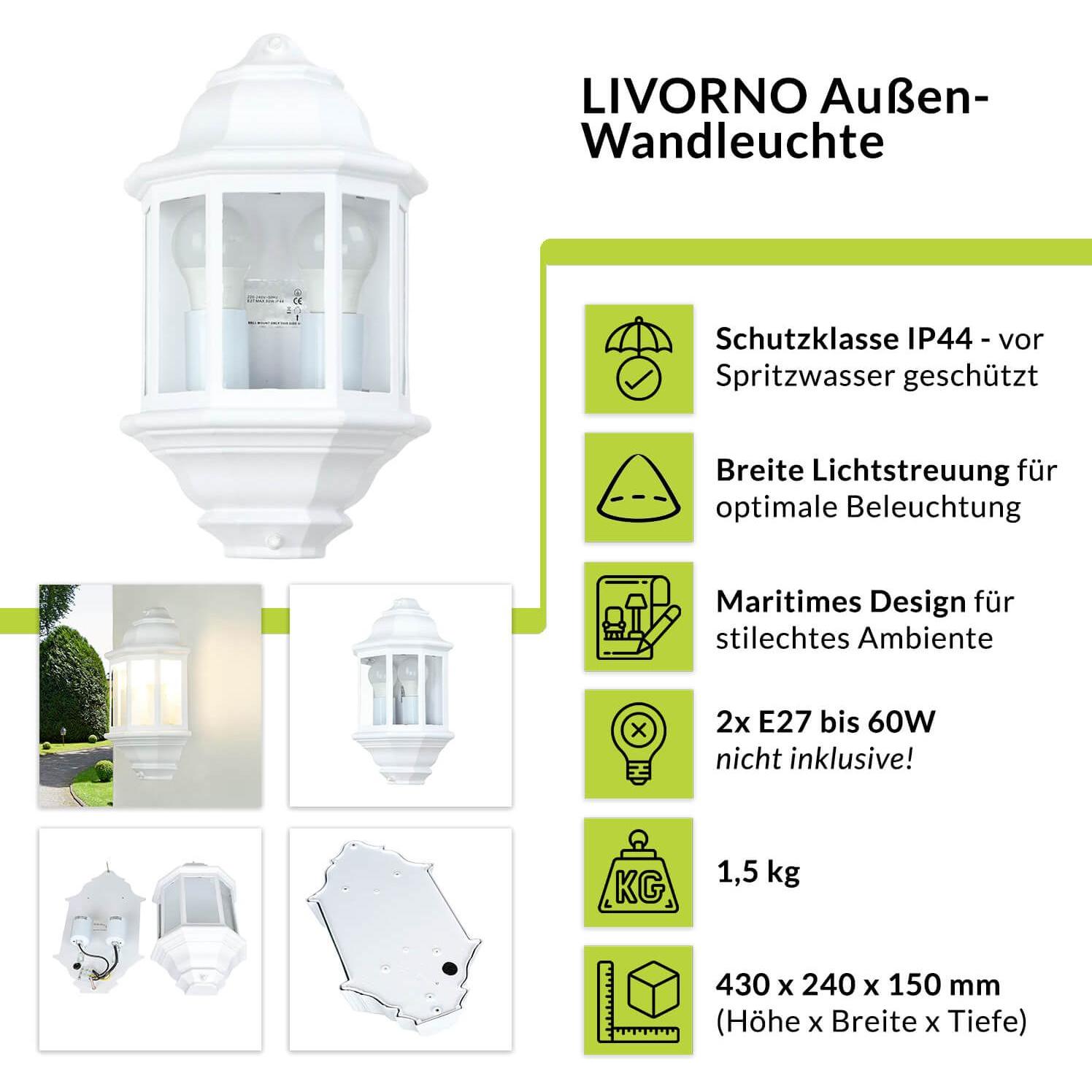 Thumbnail - Licht-Erlebnisse, Gartenbeleuchtung, Livorno (E27, IP44)