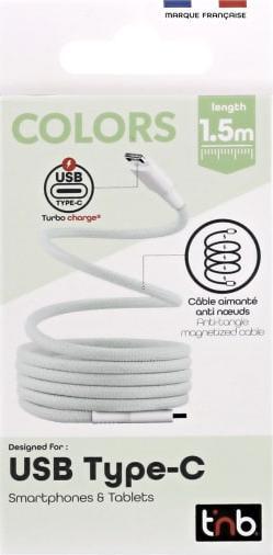 Actual product image T'nB CÂBLE USB-C MAGNÉTIQUE 1,5M M/M (VERT) (1.50 m, 60 W)
