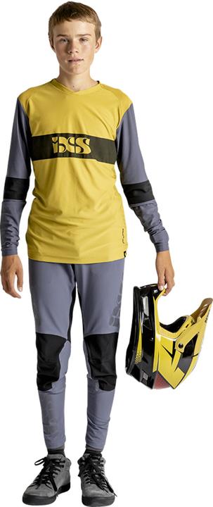 Actual product image iXS Trigger EVO Kids Long Sleeve Jersey - Acacia / Charcoal (L)