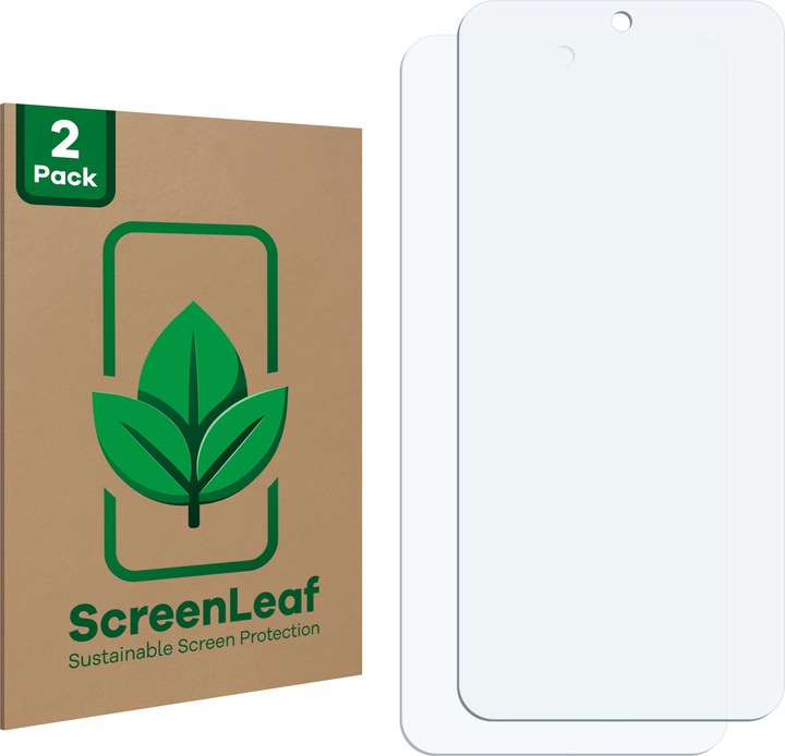 Actual product image ScreenLeaf Protective film sustainable screen protector screen protector film clear transparent (2 Piece, Motorola Edge 50 Neo)