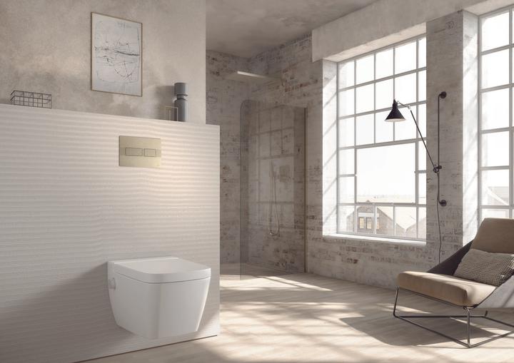 Actual product image TECE WC push plate TECEsolid, stainless steel, for dual flush technology