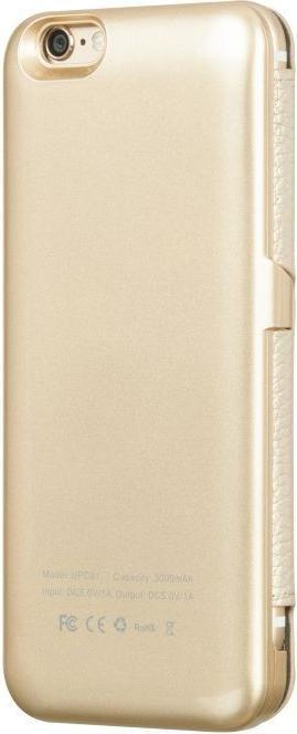 Immagine prodotto Hoco iPhone 6 Batteria ultra sottile 3000mAh con custodia in pelle oro (Apple iPhone 6)
