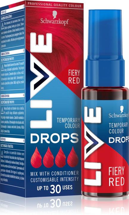 Produktbild Schwarzkopf LIVE Drops Haarfarbe waschbar - Feuriges Rot 30 ml (Feuriges Rot)
