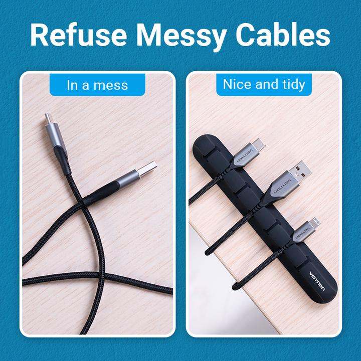 Immagine prodotto Vention Cable Manager KBTB0 per computer desktop con 3 porte, nero