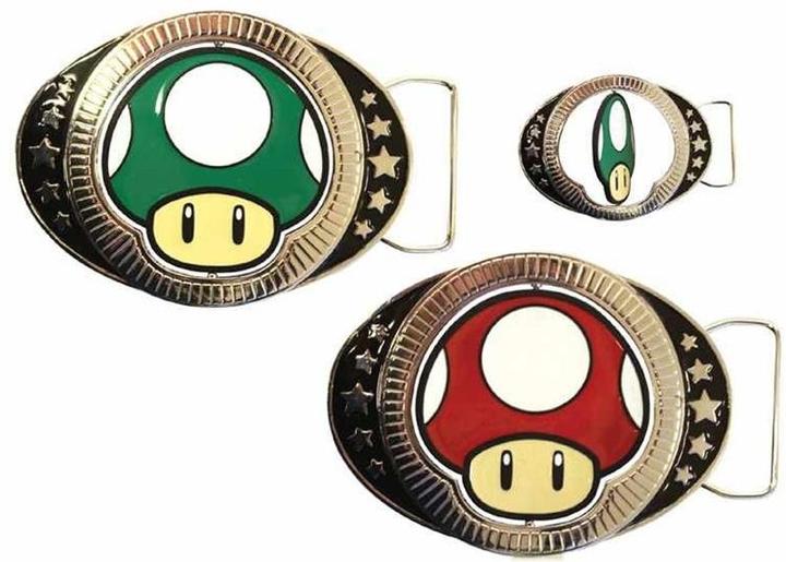 Immagine prodotto Bioworld Merchandising Fibbia per cintura Super Mario Bros. Fungo reversibile