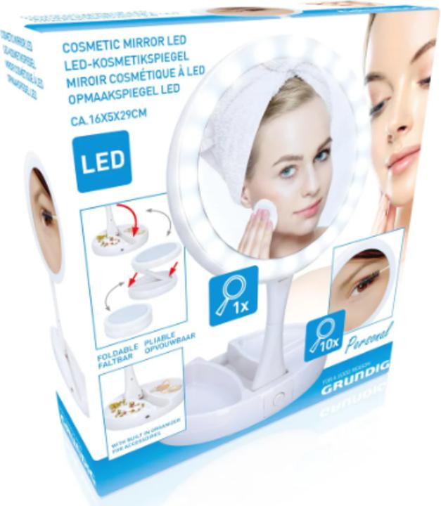 Actual product image Grundig LED cosmetic mirror light foldable