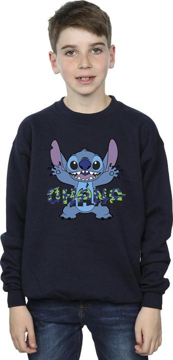 Produktbild Disney Lilo And Stitch Ohana Blue Glitch Sweatshirt Jungen (140, 146)