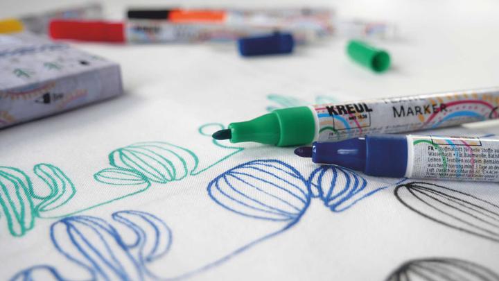 Actual product image Kreul Textile Marker fine Set of 6 (6x)