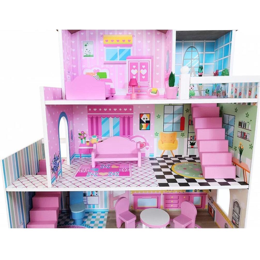 Thumbnail - FreeON Puppenhaus aus Holz - rosa