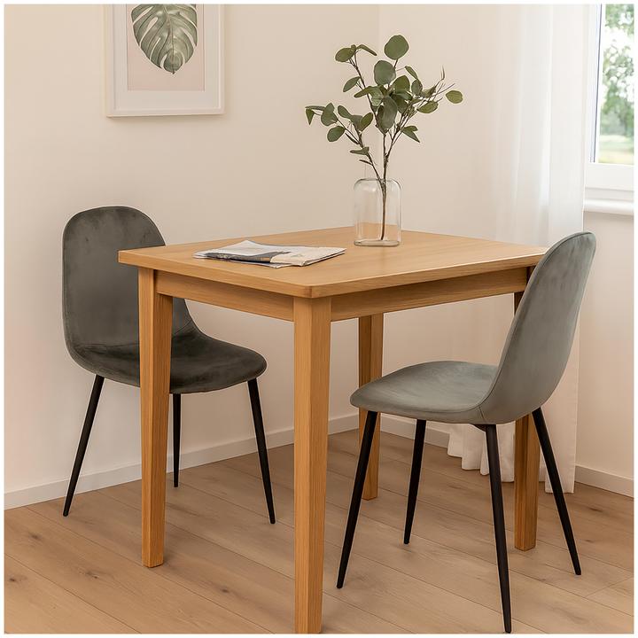 Actual product image HTI-Living Esszimmerstuhl Samt 2er Set Savannah Grau