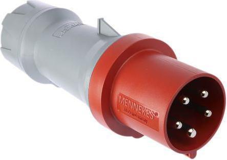 Produktbild Mennekes CEE-Stecker rot 3PN+E IP44 63A 400V