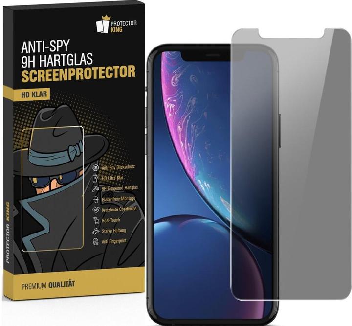 Protectorking 1x Echtes Tempered 9H Panzerhartglas Blickschutz (1 Stk., Apple iPhone XS Max)