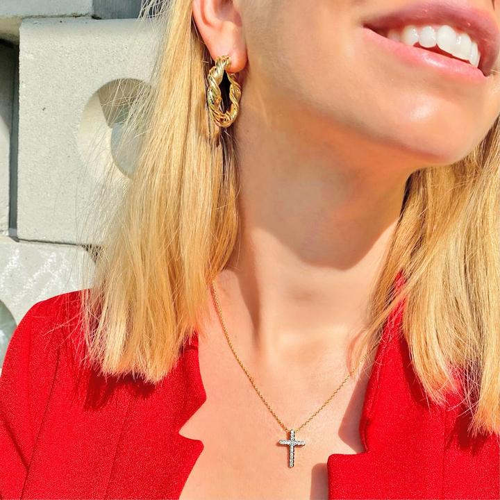 Immagine prodotto Candy Rafia creola, argento 925, placcato oro (Argento 925, Placcato oro 18k)