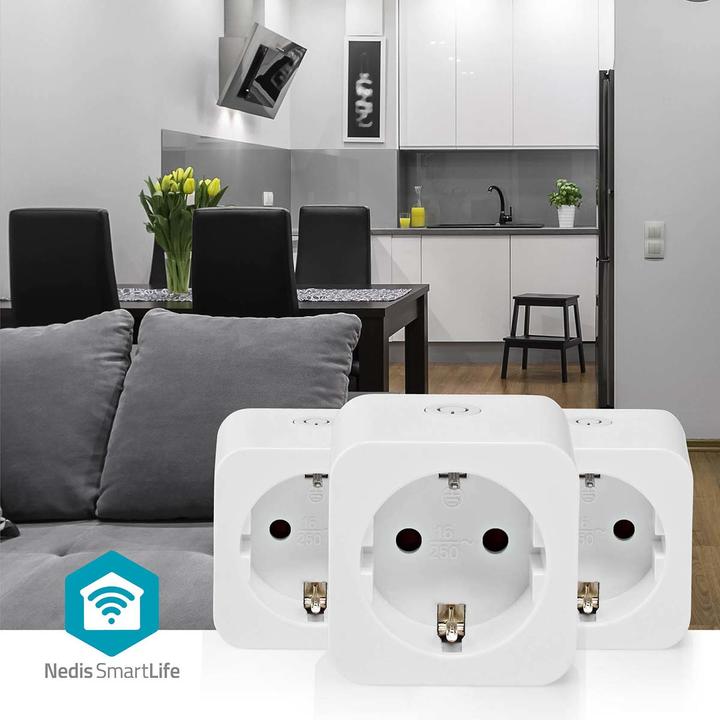 Produktbild Nedis SmartLife Smart Stecker | Wi-Fi | Leistungsmesser | 3680 W | Type F (CEE 7/7) | 0 - 55 °C | An