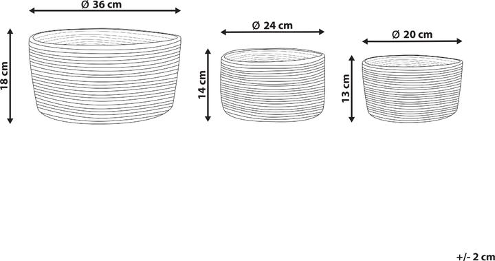 Actual product image Beliani Tajori (3 x, 36 x 36 x 18 cm)