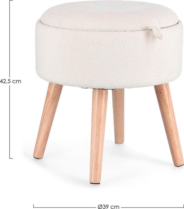 Produktbild Bizzotto Hocker Zoya weiss