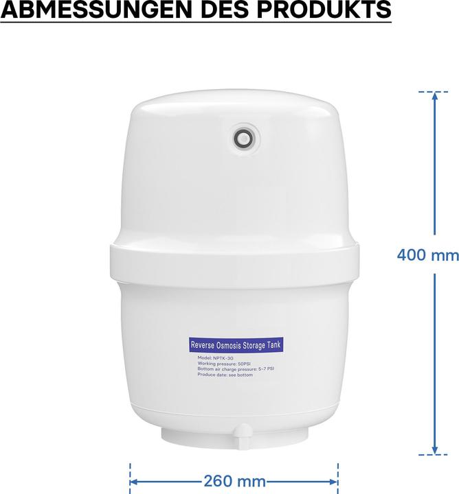 Actual product image Naturewater Reversed osmosis 4 G Water Tank 15.14 l