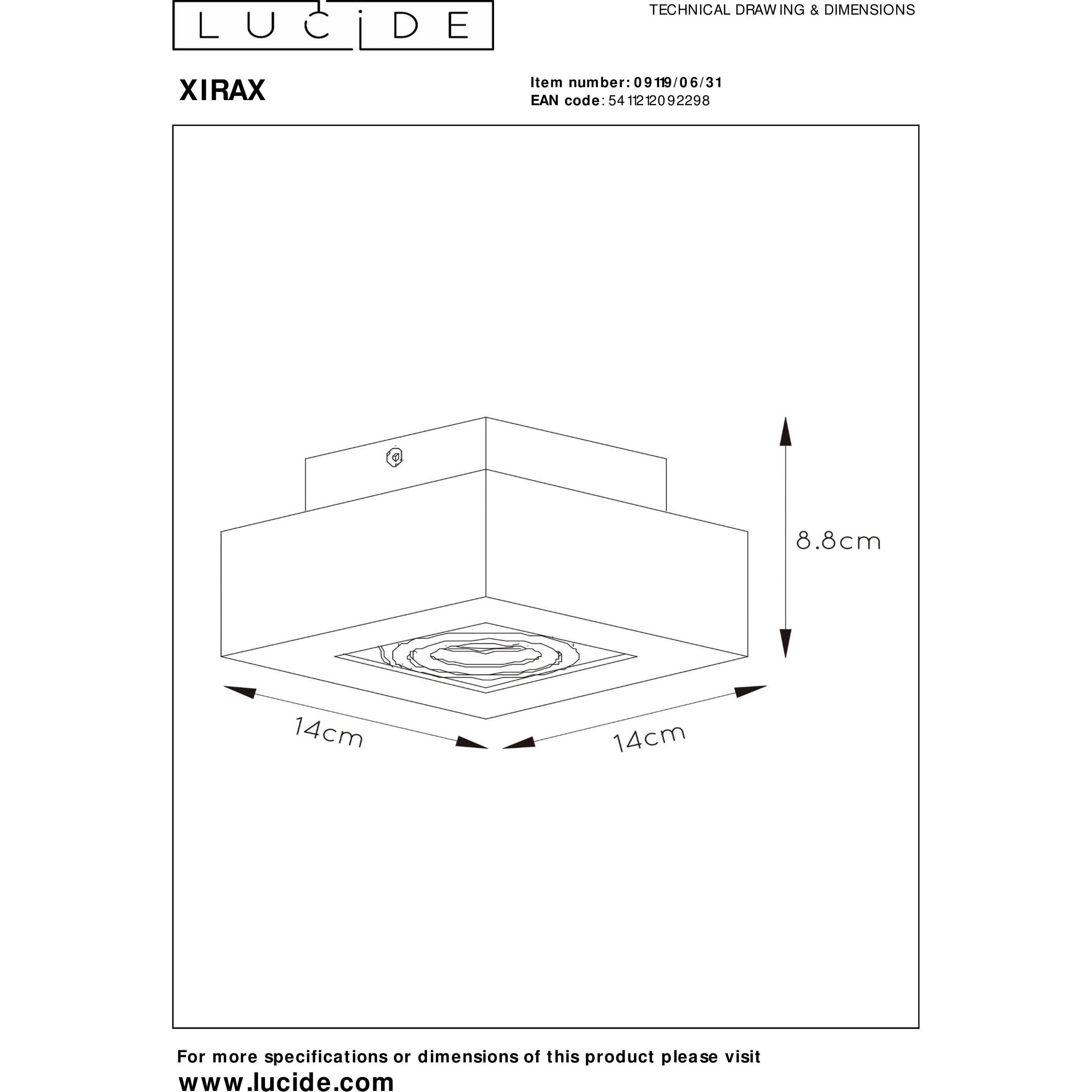 Thumbnail - Lucide, Wandleuchte + Deckenleuchte, Xirax (320 lm, GU10)