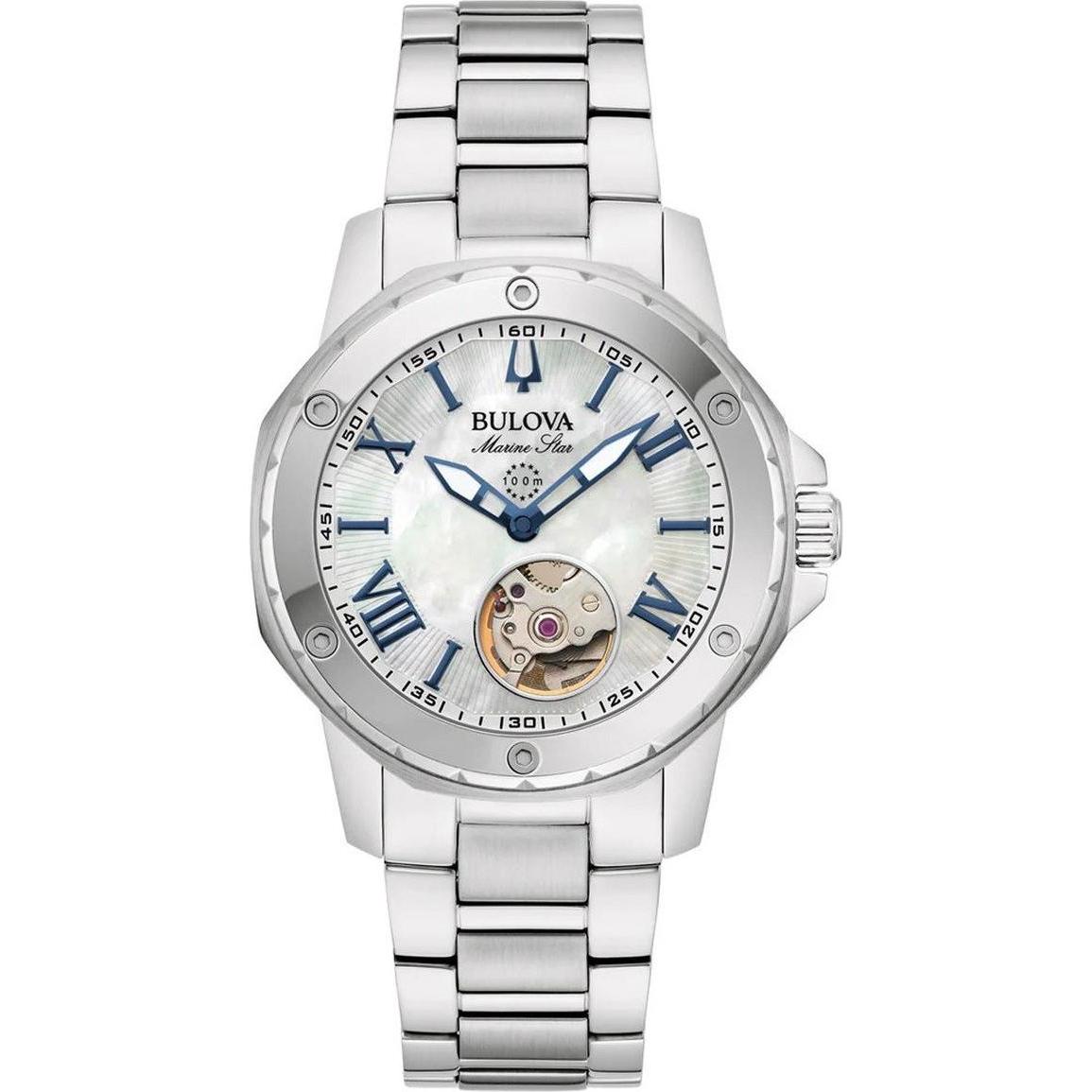 Bulova, Orologio da polso, Automatic watch 96L326 silver siliver strappy, Argento, (35 mm)