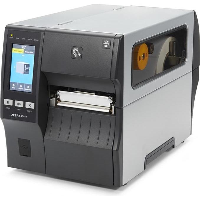 Zebra ZT411, Direct thermal / Thermal transfer, POS printer, 203 x 203 DPI, 2.4 ips, 0.058 - 0.25 µm (203 dpi), Etikette...